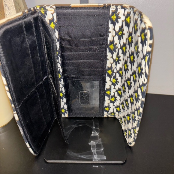 Vera Bradley Black and Yellow Patterned Wallet - Picture 7 of 7